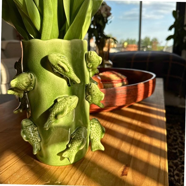 Vase Poisson Vert