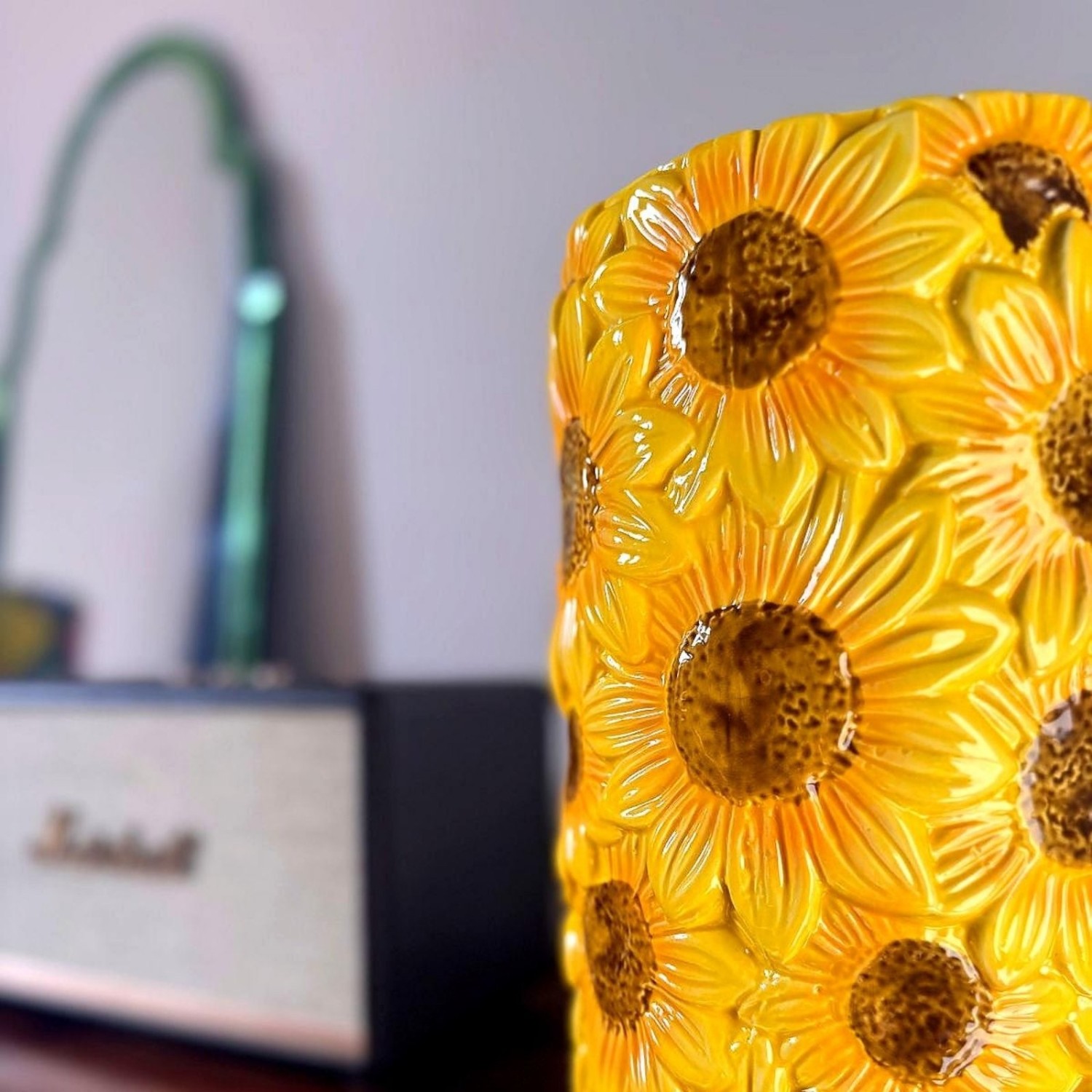Vase en céramique tournesols