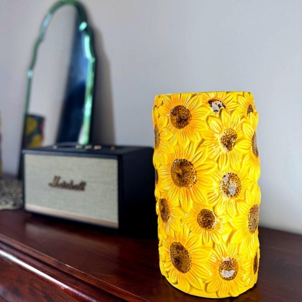 Vase en céramique tournesols