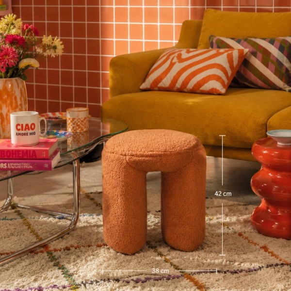 Tabouret Vincent Teddy Ocre