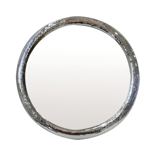 Grand miroir disco rond