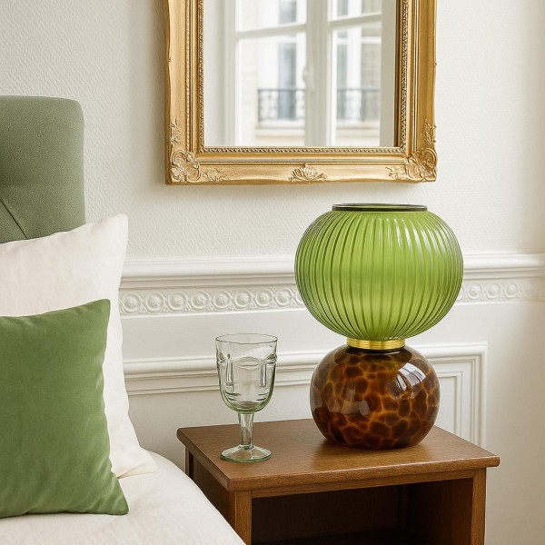 Lampe Adonis Léopard Vert